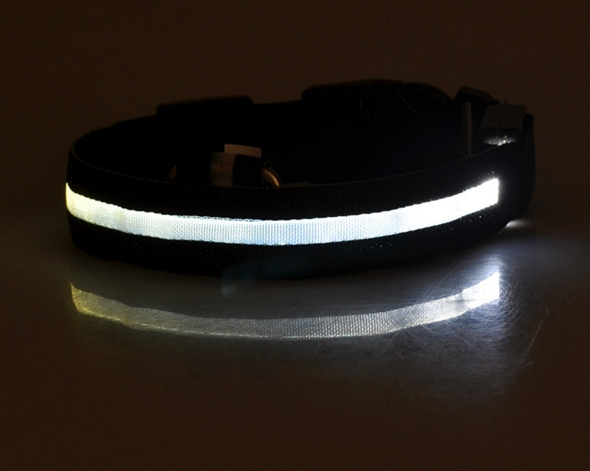 Adjustable LED Glow Collar - Night Safety for Pets