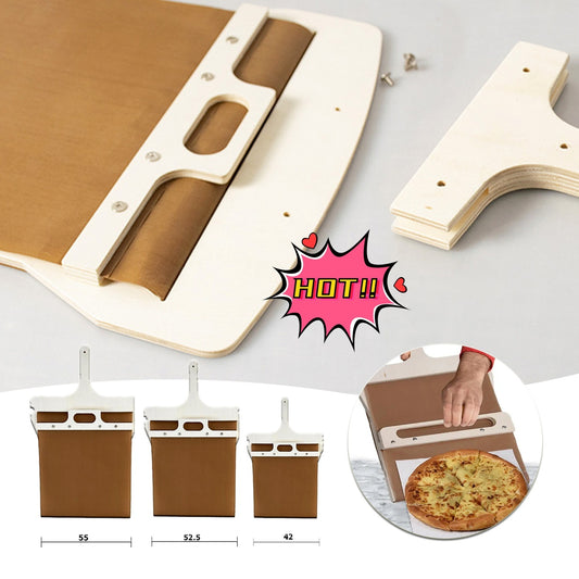 Triple-Size Pizza Peel with Wooden Handle