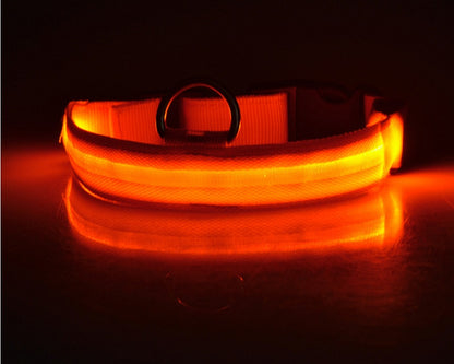 Adjustable LED Glow Collar - Night Safety for Pets