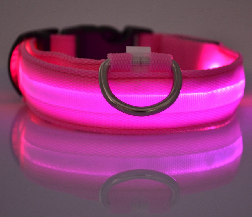 Adjustable LED Glow Collar - Night Safety for Pets