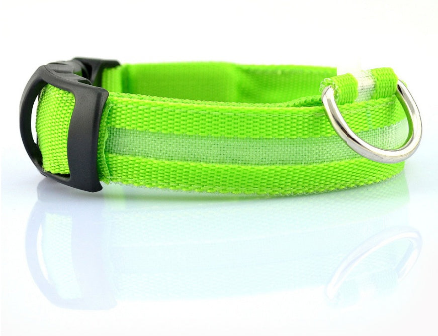 Adjustable LED Glow Collar - Night Safety for Pets