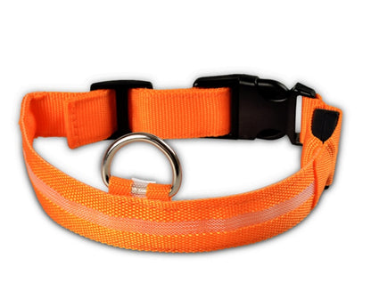 Adjustable LED Glow Collar - Night Safety for Pets