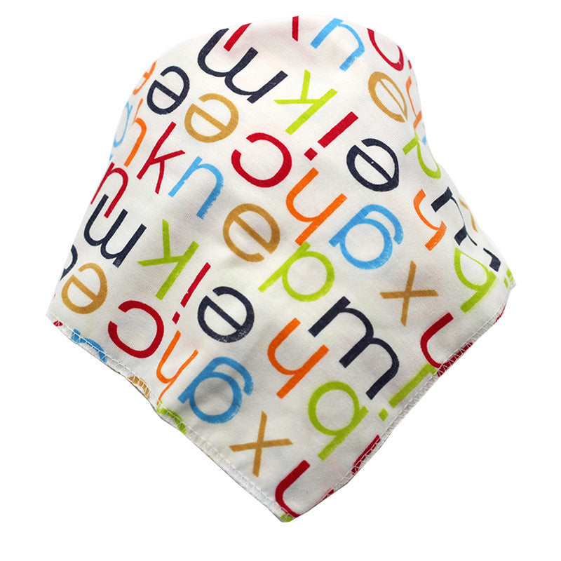 Waterproof Triangle Baby Bibs - Cartoon Cotton Dribble