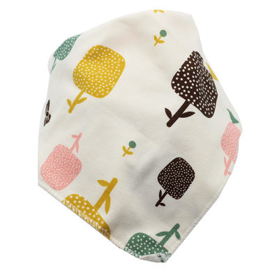 Waterproof Triangle Baby Bibs - Cartoon Cotton Dribble