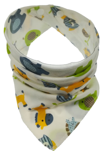 Waterproof Triangle Baby Bibs - Cartoon Cotton Dribble