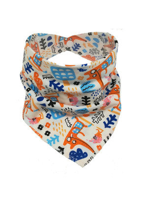 Waterproof Triangle Baby Bibs - Cartoon Cotton Dribble