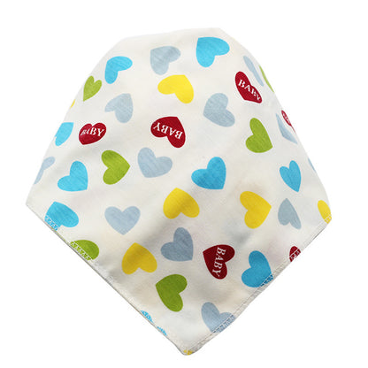 Waterproof Triangle Baby Bibs - Cartoon Cotton Dribble