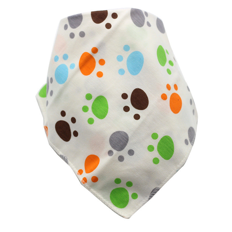 Waterproof Triangle Baby Bibs - Cartoon Cotton Dribble