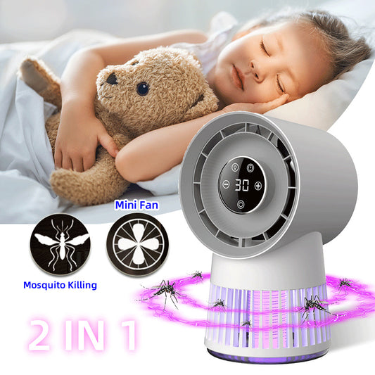 Buzz-Free Mini Fan & Mosquito Killer Lamp