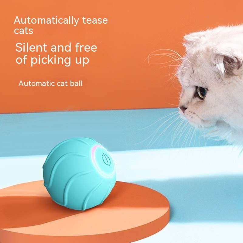 Interactive USB Rolling Ball Toy for Cats