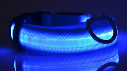 Adjustable LED Glow Collar - Night Safety for Pets