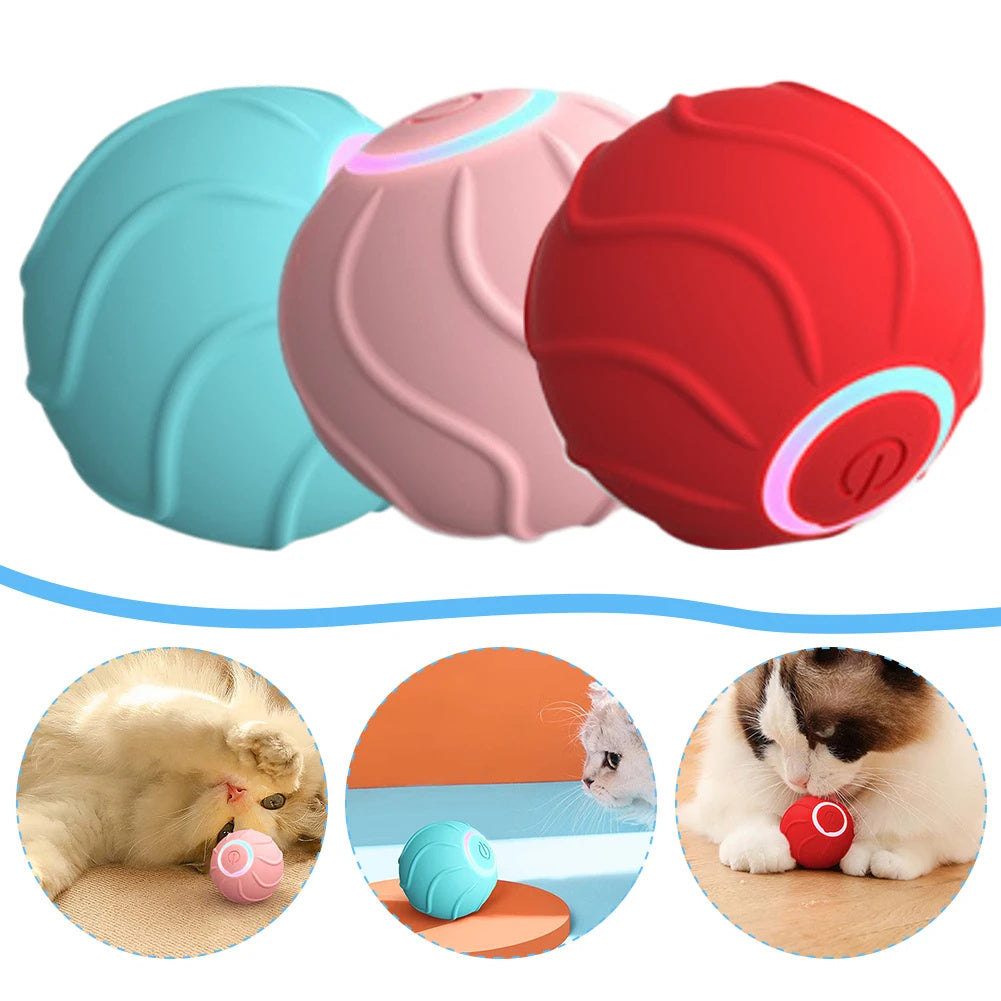 Interactive USB Rolling Ball Toy for Cats