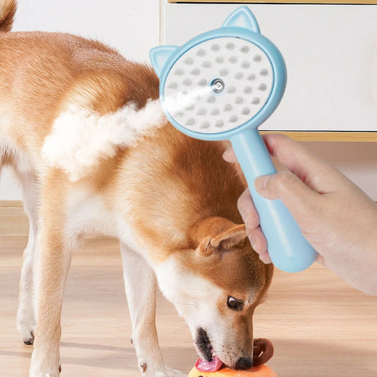 Self-Cleaning Pet Grooming Brush with Mist - For Dogs